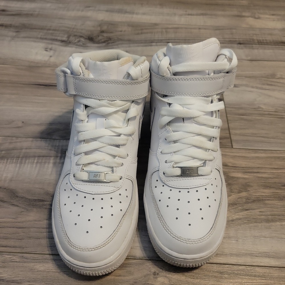 Nike Air Force 1 '07 Triple White High 5.5 Youth  Lace Up Shoes  Unisex